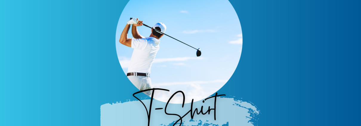 A woman in a white dress and hat swings a golf club on a sunny day.
