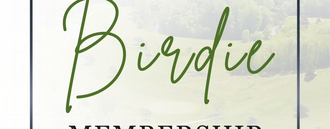 "Birdie membership promotional graphic design"