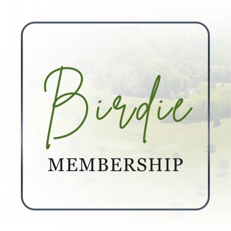 "Birdie membership promotional graphic design"