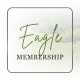 Eagle membership promotion with scenic background.